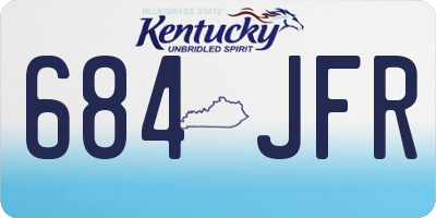 KY license plate 684JFR
