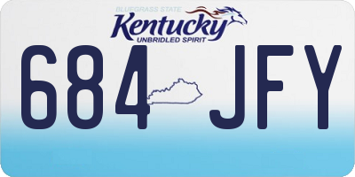 KY license plate 684JFY