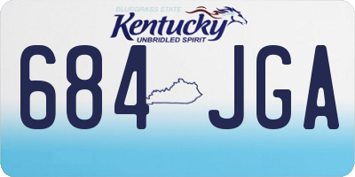 KY license plate 684JGA
