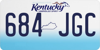 KY license plate 684JGC