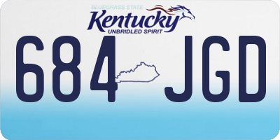 KY license plate 684JGD