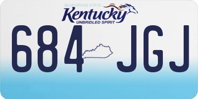 KY license plate 684JGJ