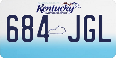KY license plate 684JGL
