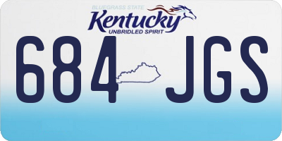 KY license plate 684JGS