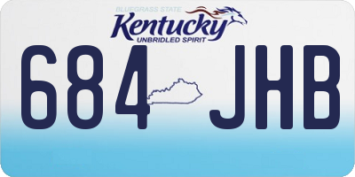 KY license plate 684JHB