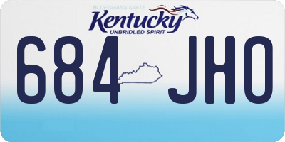 KY license plate 684JHO