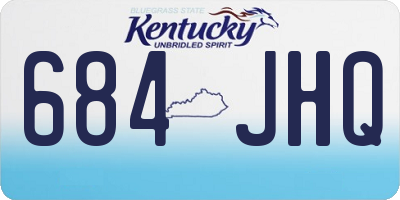 KY license plate 684JHQ