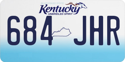 KY license plate 684JHR