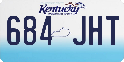 KY license plate 684JHT