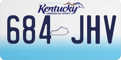 KY license plate 684JHV
