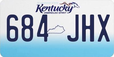 KY license plate 684JHX