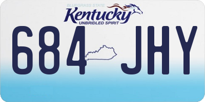 KY license plate 684JHY