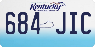 KY license plate 684JIC