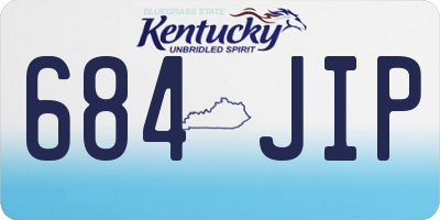 KY license plate 684JIP
