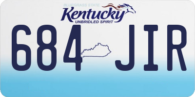 KY license plate 684JIR