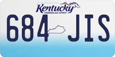 KY license plate 684JIS