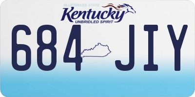 KY license plate 684JIY