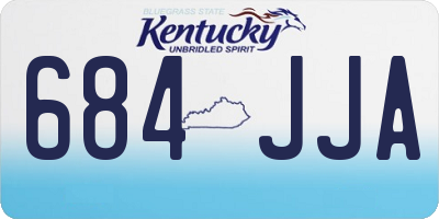 KY license plate 684JJA