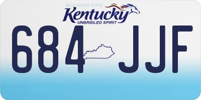 KY license plate 684JJF