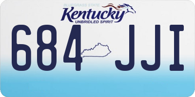 KY license plate 684JJI