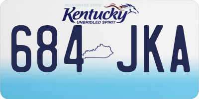 KY license plate 684JKA