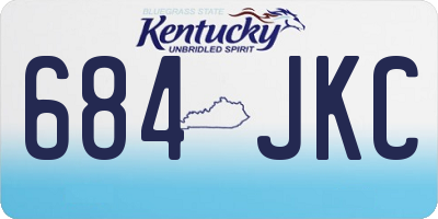 KY license plate 684JKC