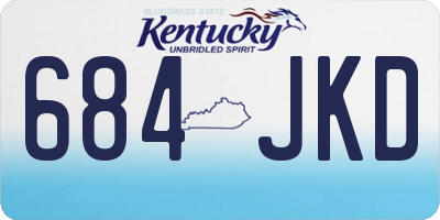 KY license plate 684JKD