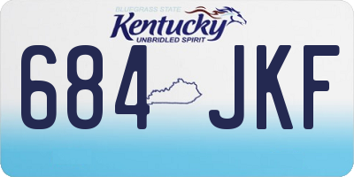 KY license plate 684JKF