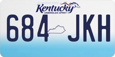 KY license plate 684JKH