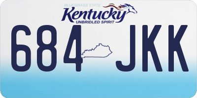KY license plate 684JKK