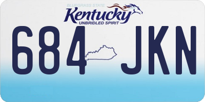 KY license plate 684JKN