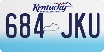 KY license plate 684JKU