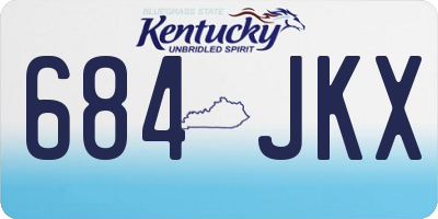 KY license plate 684JKX