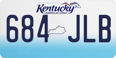 KY license plate 684JLB