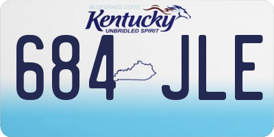 KY license plate 684JLE