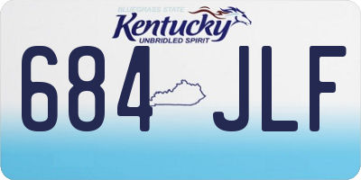 KY license plate 684JLF