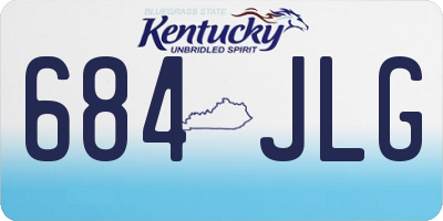 KY license plate 684JLG