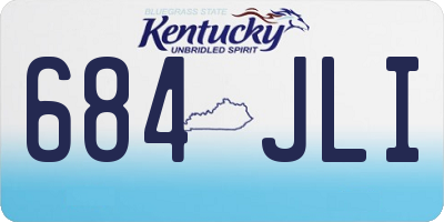 KY license plate 684JLI