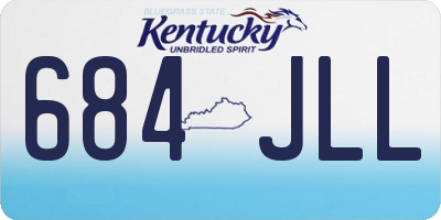 KY license plate 684JLL