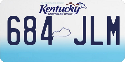 KY license plate 684JLM