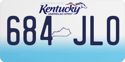 KY license plate 684JLO
