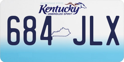 KY license plate 684JLX