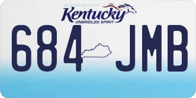 KY license plate 684JMB