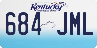 KY license plate 684JML