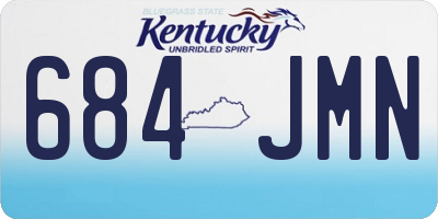 KY license plate 684JMN