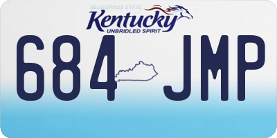 KY license plate 684JMP