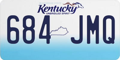 KY license plate 684JMQ