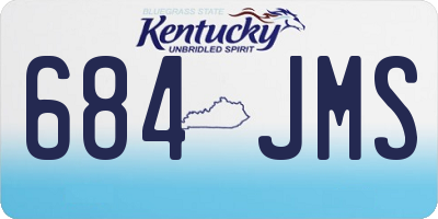 KY license plate 684JMS
