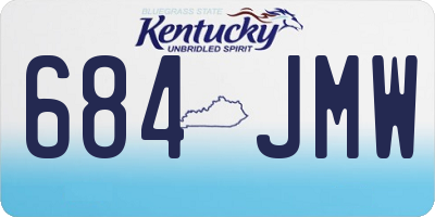 KY license plate 684JMW