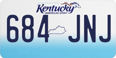 KY license plate 684JNJ